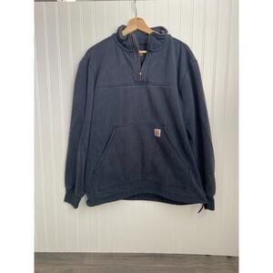 Carhartt Men's Loose Fit Midweight Full-Zip Sweatshirt Sz. M New Navy Full Size